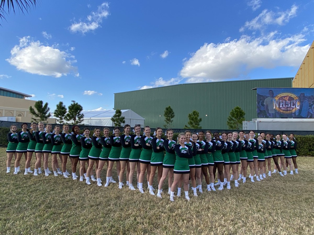 CDAthletics's tweet photo. Good luck to our cheerleaders. Competing in the finals later today at Nationals. https://t.co/NNUx0YyFK3