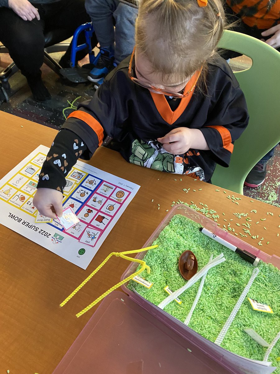 amy_michael1's tweet photo. Thanks to @n2yllc room 123 is Super Bowl ready! We wrapped up the week by reviewing vocabulary in Super Bowl Sensory Bins! https://t.co/lBHel6njLt