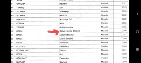 ASSADEK's tweet photo. "Publication de la liste des bénéficiaires de logements sociaux de N'Tabacoro : Maiga Daoula Hamida Choguel occupant le 78 sur la liste ci-dessous est la fille aînée de l'actuel premier ministre et fait partie des bénéficiaires de la deuxième tranche des logements sociaux." CMA https://t.co/CRBkvjnIwX
