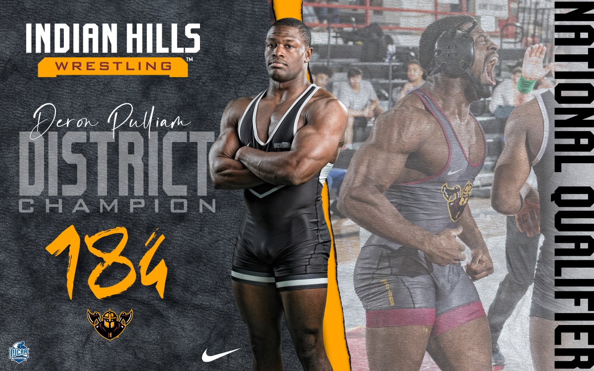IHCCAthletics's tweet image. DISTRICT CHAMP! @IHCCWrestling saw its 2nd wrestler capture a North Central District Championship as COV-freshman Deron Pulliam took a 3-2 decision over @ReiverWrestling Josh McFarland. Pulliam joined 133 pounder, Caleb Meekins in winning back-to-back district titles.
