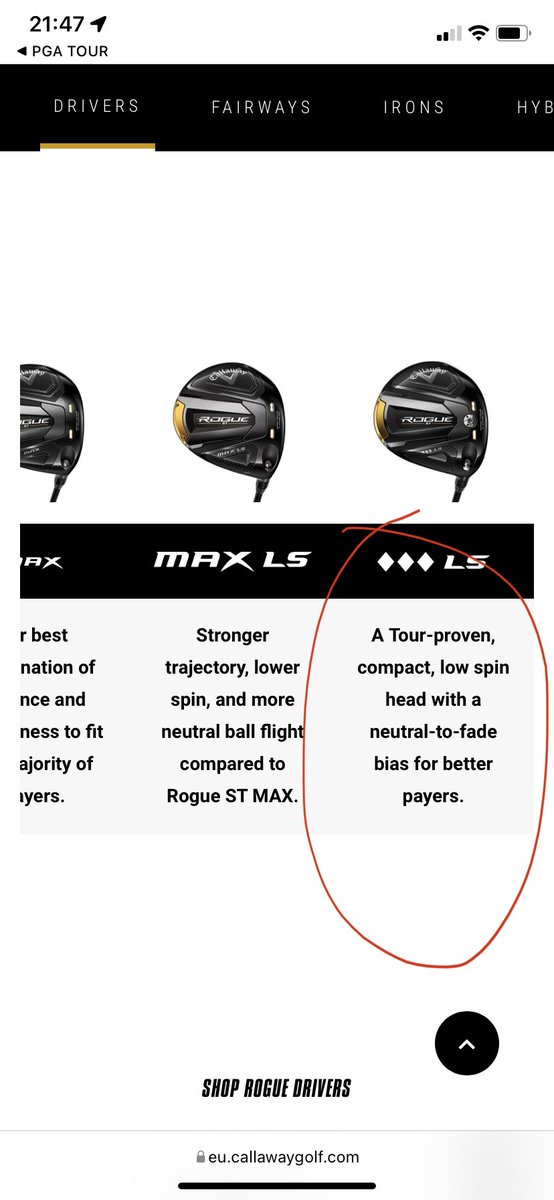 NickSTDavies's tweet photo. @CallawayGolfEU better bias for the better payers eh? 🤔 https://t.co/S0uZ3UxSnj