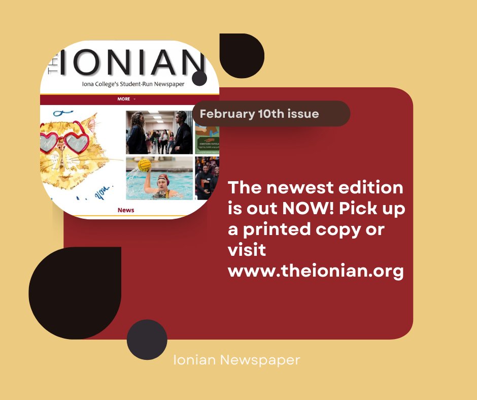 IonianNewspaper's tweet photo. Go check out our latest articles! From Rick Pitino and Iona Basketball to a feature on Valentines Day, there’s an article for everyone. Visit https://t.co/0rqUbF09T3! https://t.co/xMe6FTpgA9