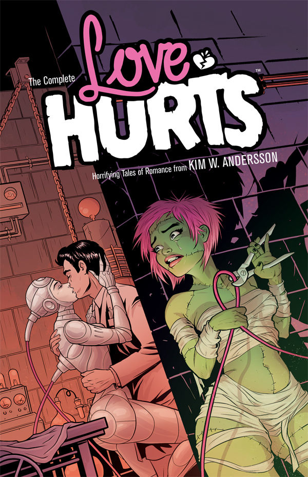 Not feeling Valentine's Day this year? Pick up Love Hurts by <a href="/kimwandersson/">Kim W. Andersson</a>, short stories about love gone horribly wrong—romance comics with brutal, terrible twists which show that, no matter who you are or what you do, love can be deadly! bit.ly/3JiHOMh