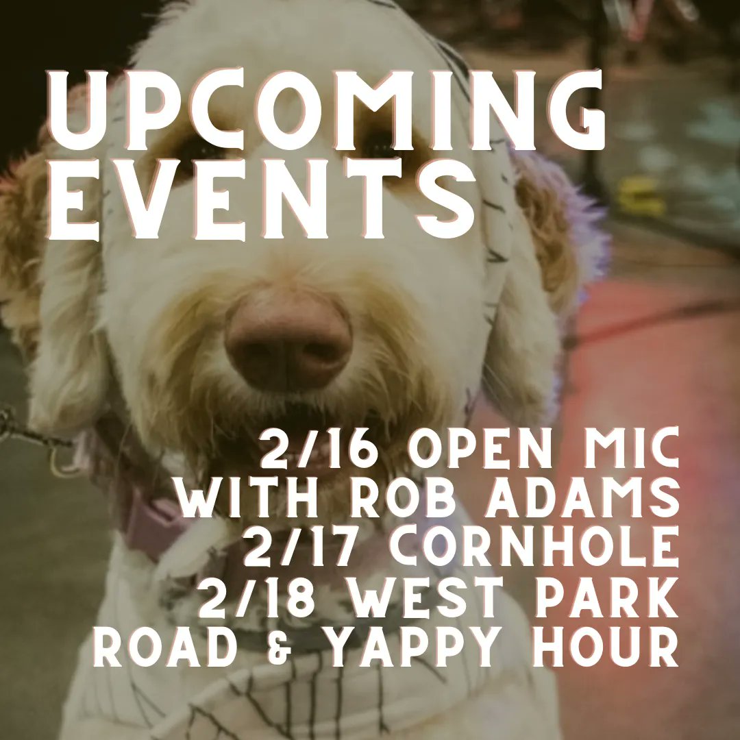 Upcoming events for this week!