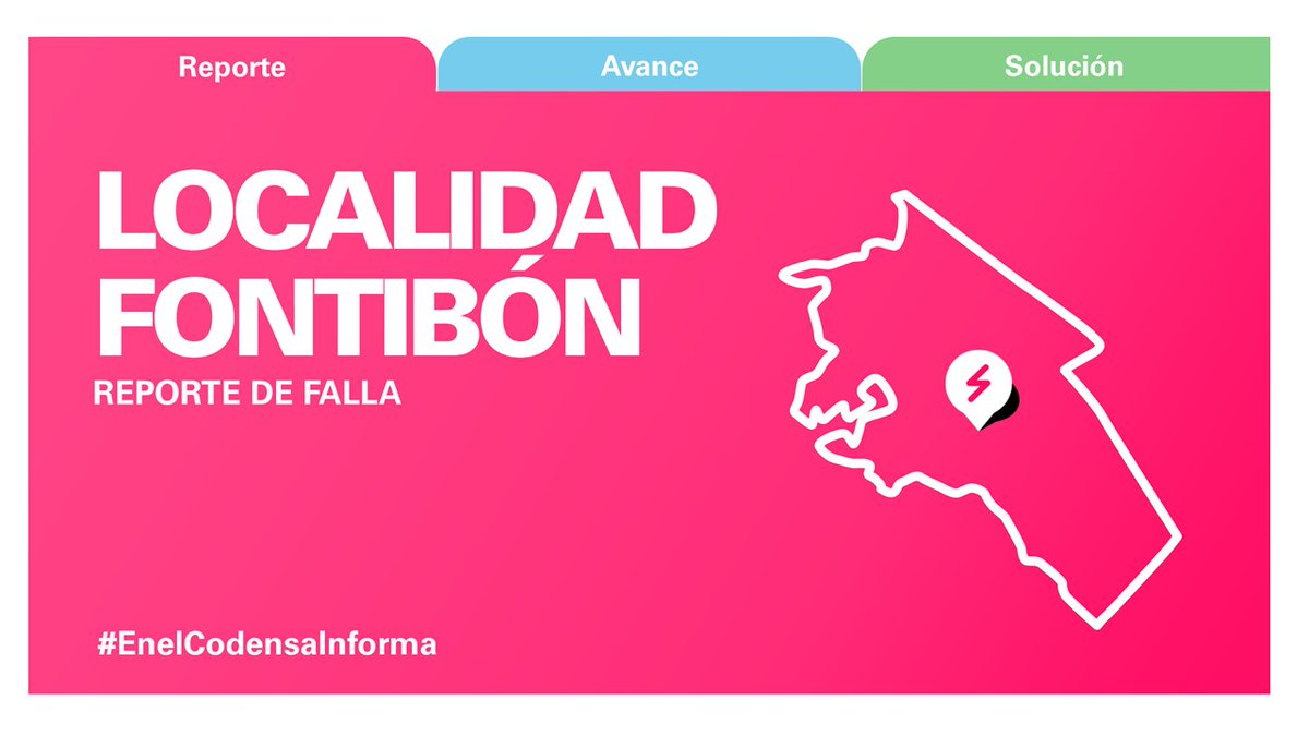 EnelClientesCO's tweet photo. [5:09 p.m.] #AtenciónFontibón Se presenta falla en los barrios #Capellanía, #LaEsperanza, #LaEsperanzaNorte y #Modelia. Hora estimada de normalización 9:00 p.m., si no se presentan imprevistos. #EnelCodensaInforma https://t.co/C04u8xuSuq