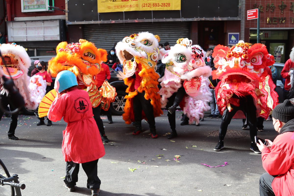 I was in #Manhattan #Chinatown for #SuperSaturday all day lion dancing yesterday for #LunarNewYear. I was on my feet for 7hrs taking photos. I swear I still hear the drums and cymbals in the head. #ProudToBeChinese.  
#SupportChinatown #SaveChinatowns