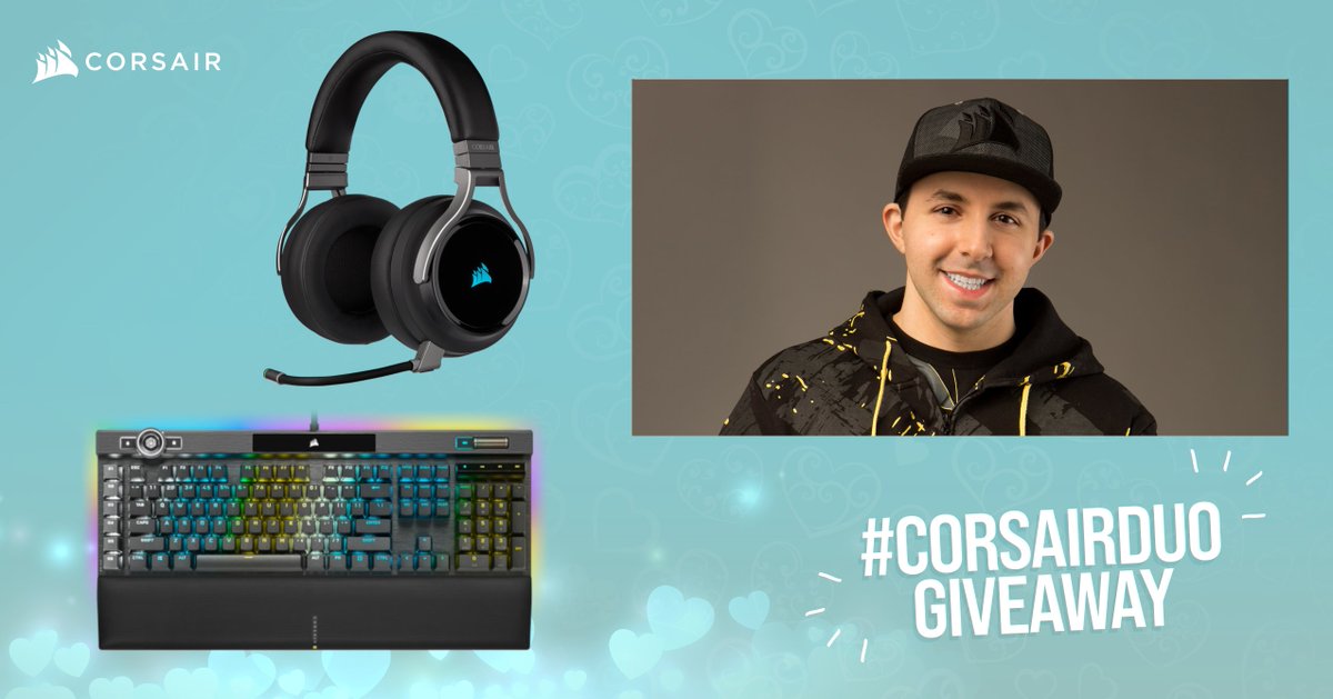 Huge #giveaway with Corsair! Winner gets a K100 keyboard, and a Virtuoso headset for both you and your #CORSAIRDUO! #ad 

1. Follow <a href="/KingGeorge/">KingGeorge</a> + <a href="/CORSAIR/">CORSAIR</a>.
2. Like and Retweet.
3. Tag your #CORSAIRDUO.