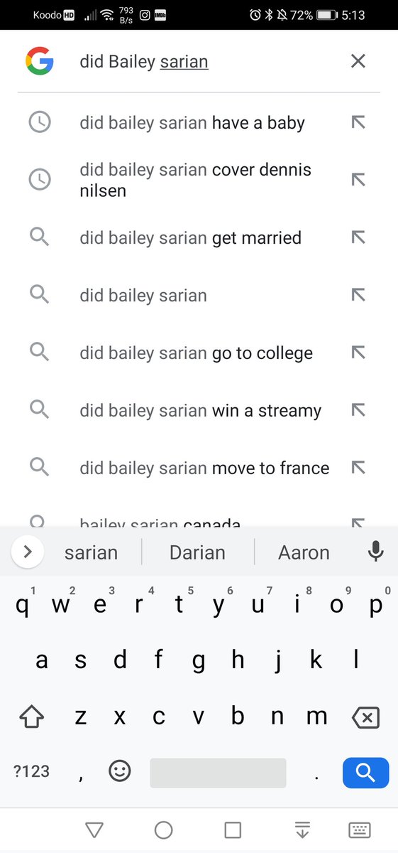 bonnieTastic's tweet photo. Bruh! Lol I originally Googled the Dennis Nelson one but why is that baby one even there lol 
@BaileySarian you have a secret mystery baby we don't know about?! Its Saint isn't it? 
lol https://t.co/njWde32Ums