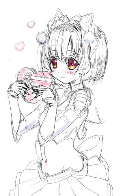 バレンタイン絵ラフ 