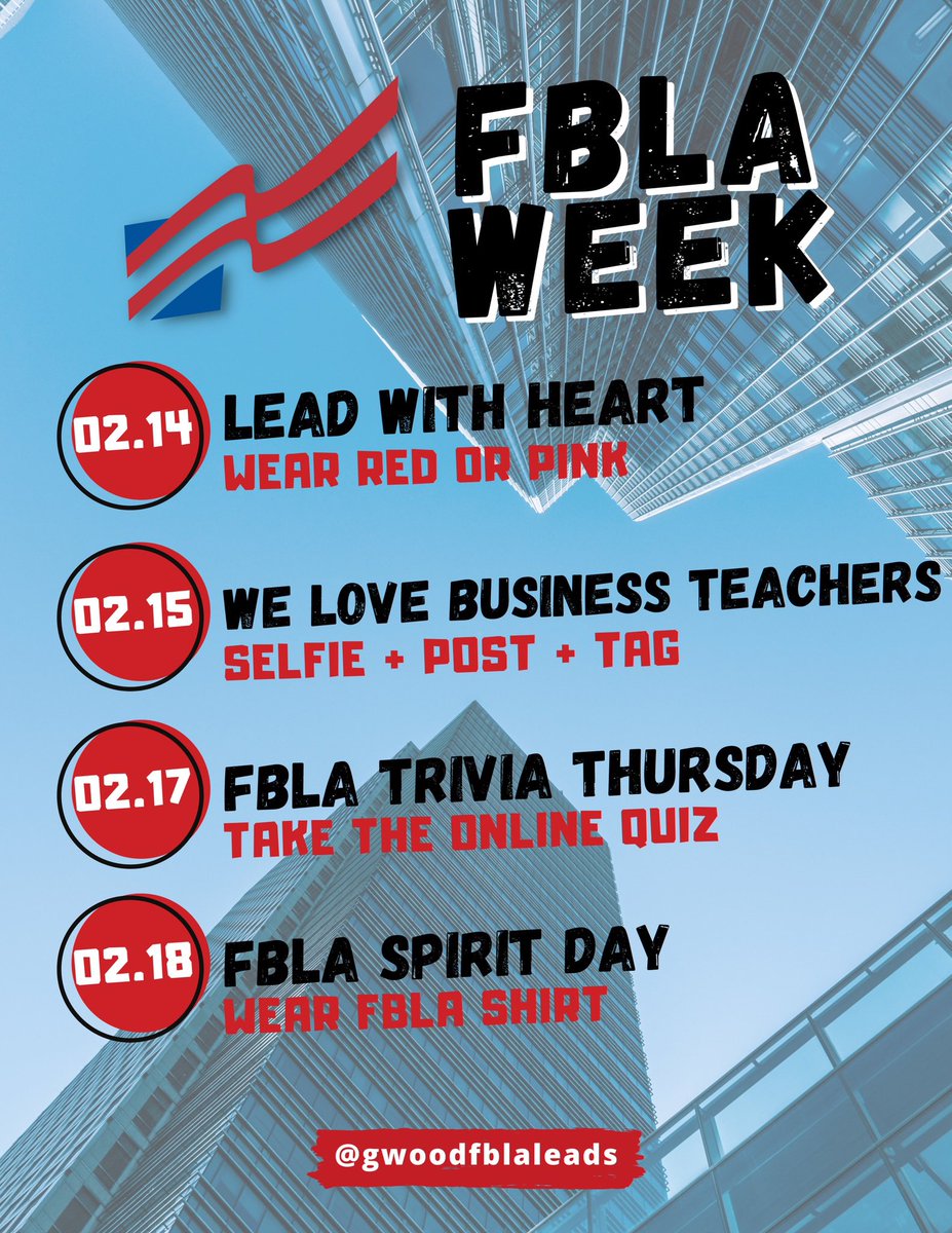 It’s National FBLA Week! We will be celebrating at the Swamp! 

<a href="/FBLA_National/">FBLA National</a> #FBLAWeek