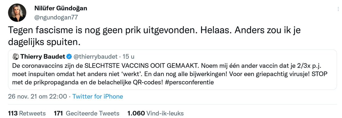 nickynicky78's tweet photo. Ik weet niet waarom #Volt #Gundogan heeft geschorst, maar deze #desinformatie en #dreig tweets van #Gundogan zijn wat mij betreft al voldoende om haar per direct haar #TweedeKamer zetel te ontnemen

👇👇 https://t.co/ZC0yF99ClD