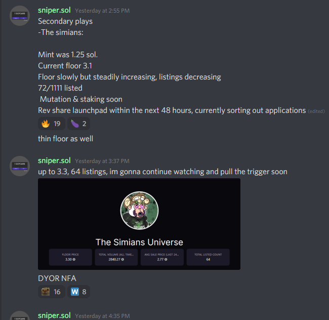 solsniperr's tweet image. Called out on discord yesterday @ 3.1, current fp @ 8.45

like + RT for invite 🔔