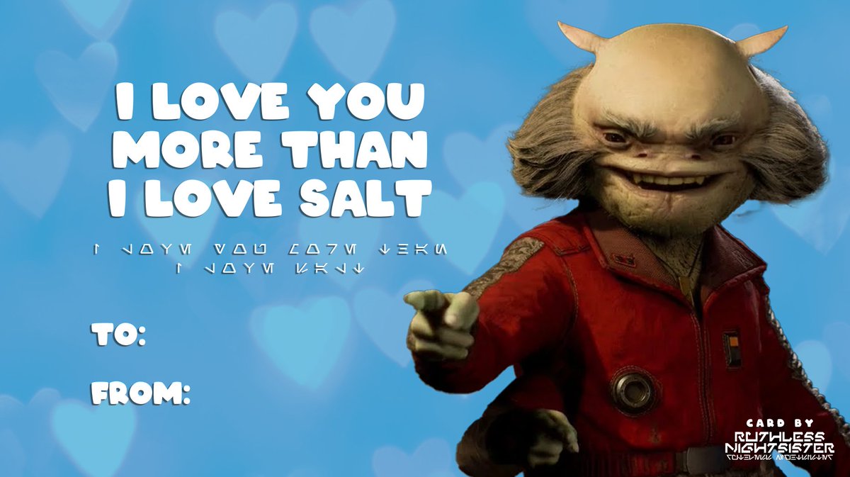 Here are some Jedi: Fallen Order inspired Valentines you can send to your loved ones this Valentine's Day! ❤️
Look in the comments to see more! 
(I may have gone a bit overboard 😅)
#JediFallenOrder #StarWars #valentinescards