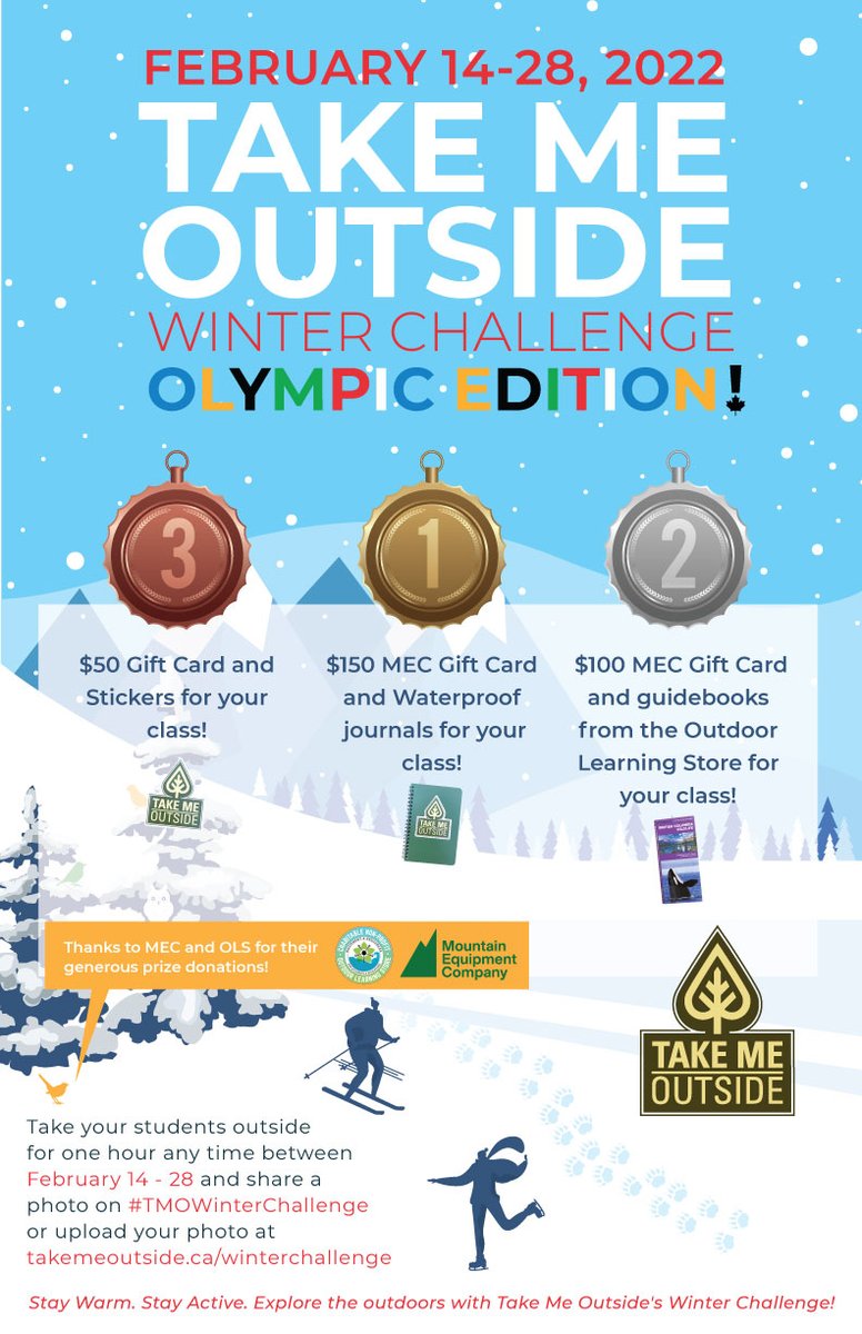 The #TMOWinterChallenge starts TOMORROW!

If you're #GoingForGold, then be sure to register at takemeoutside.ca/winterchalleng… to let us know you're in! 

Don't forget to tag us <a href="/takemeoutside/">Take Me Outside</a> or use #TMOWinterChallenge to be entered to win some amazing prizes too!