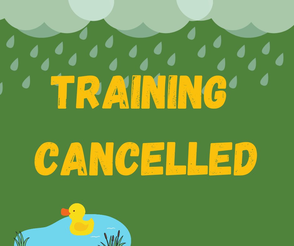 🌧 TRAINING CANCELLED |

Wellington City Council have closed the pitches following the weekend's downpour. Our next training will take place on Wednesday.

📅 Training schedule: bit.ly/3sy17dA