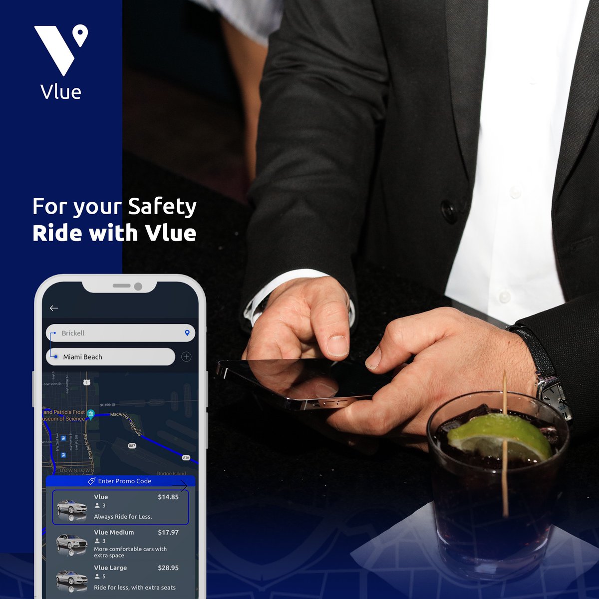 vlue_app's tweet photo. Make sure you #enjoy your #night!😉
#Ride with Vlue #safetly!

#Vlue #Miami #onlyindade #ride #rideforless https://t.co/x6Hr07UoyT
