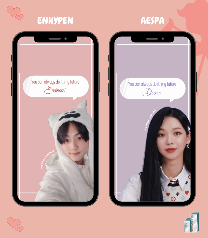 collect_prod's tweet photo. Happy Valentine's day, everyone! 💞 As a treat, we've prepared some phone lockscreens for you! Get ready to see some of your favorite leaders wishing you the best in your future profession!

#TREASURE #ITZY #ENHYPEN #aespa https://t.co/CzAYHiY8Iq