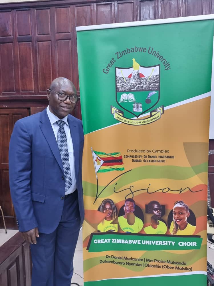 mjchimbari's tweet photo. So proud of the @great_zimuniv choir under the leadership of Dr Madzanire launching their Vision 2030 album featuring Education 5.0 &amp; Industrialise - what a potential jingle for driving education 5.0! https://t.co/nVjK6vmzxP