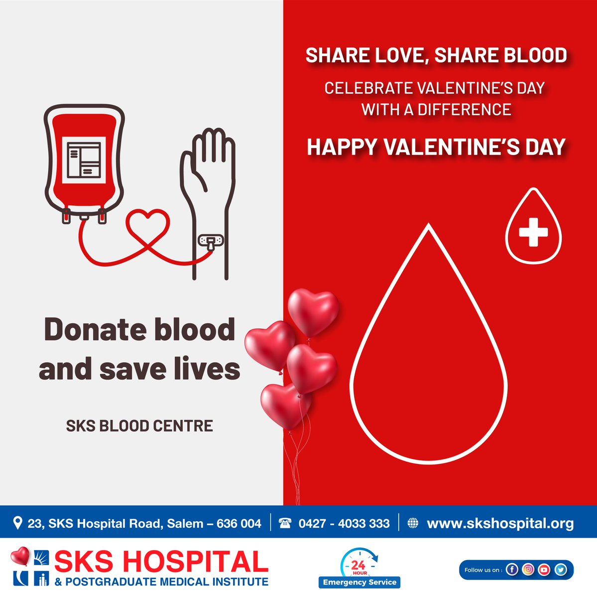 SKS_Hospital's tweet photo. Share love and help save a life at You're Someone's Type Blood Drive #ValentinesDay2022 #ValentinesDay https://t.co/ymvk3Nzo6o