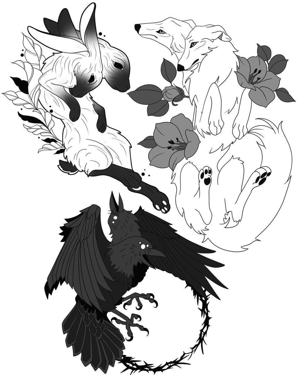 sheepscribbles's tweet image. Dual headed animals available flash