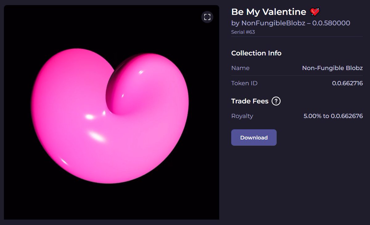 SimulatorJacko's tweet photo. The perfect NFT for Valentines thanks Lauren ! @FungibleBlobz 

Animated + Music that loops perfectly

#NFTCollectibles #Hbar #HederaNFT #hedera #NFTs https://t.co/urNZElmc3a