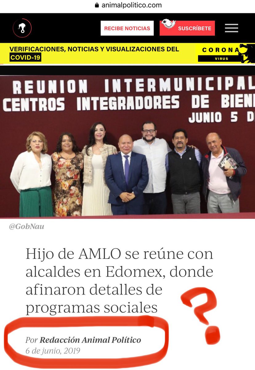 DeniseDresserG's tweet photo. José Ramón López Beltrán asegura no tener injerencia en el gobierno. Sin embargo en junio de 2019, según la nota de @Pajaropolitico, se reunió con alcaldes de Edomex para “afinar detalles de programas sociales”. ¿Acaso eso no es injerencia? https://t.co/WVvgUmSxB0