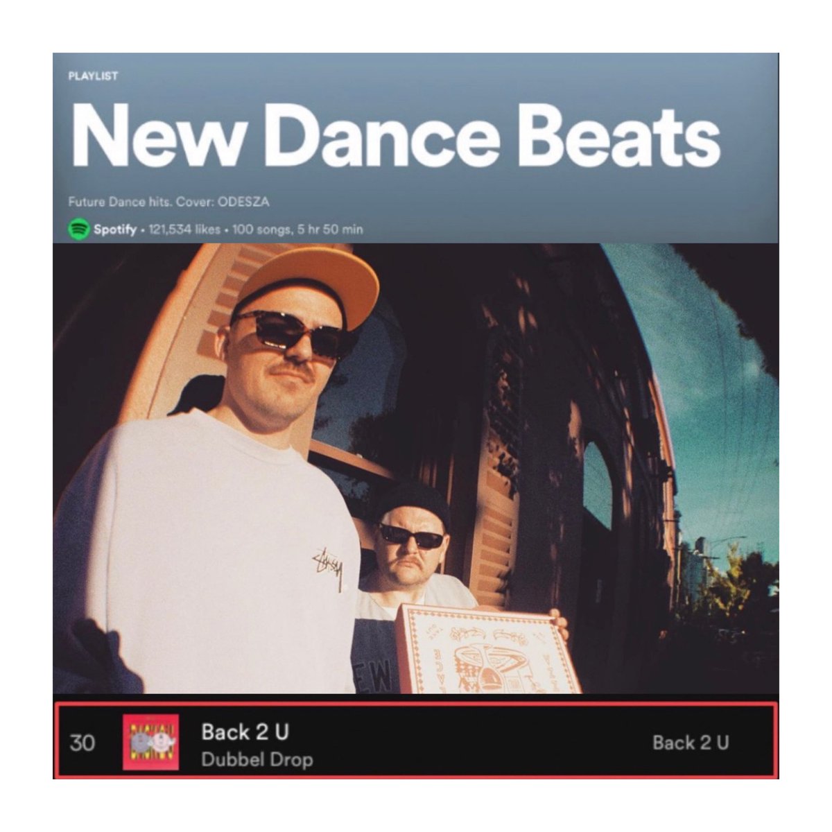 Thanks @SpotifyAU for adding ‘Back 2 U’ @DubbelDropDJs to #NewDanceBeats!! 🇦🇺🎶❤️
Out Now 💿 via @BeRichRecords 
Stream 🎶 here: linktr.ee/dubbeldrop
#HappyValentinesDay