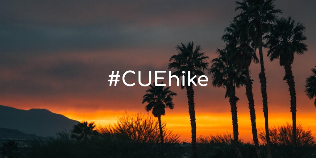 Excited to be bringing back #CUEhike to the #SpringCUE Conference in Palm Springs on Friday, March 18th, 2022, at 6:00am. If you and/or a friend are interested in joining in person OR virtually, see more details at bit.ly/cuehike. @cueinc @kerncue @jcorippo @JoeMarquez70
