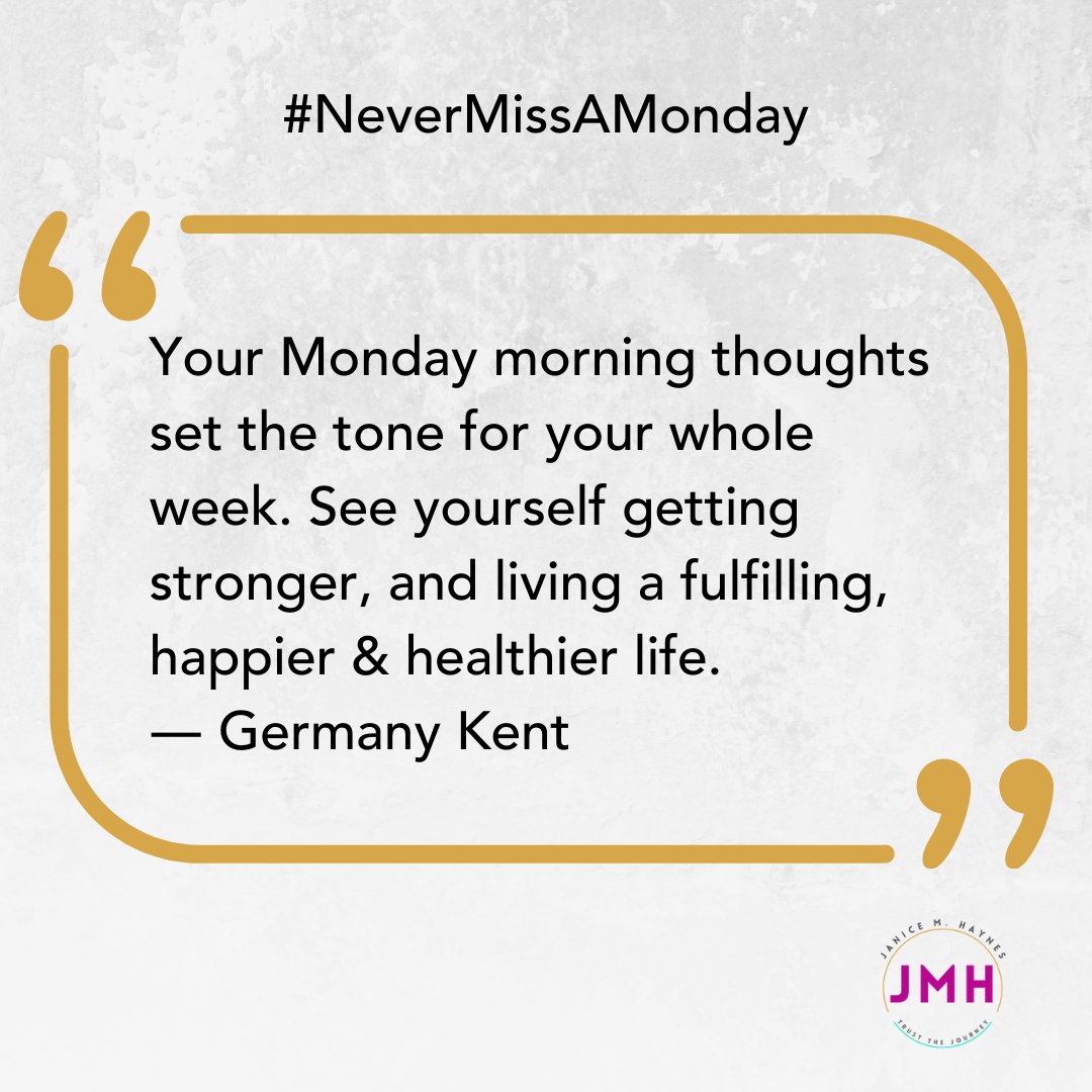 JaniceMHaynes's tweet photo. THIS says it all!
Start the week with positive thoughts. 

Have a great week on purpose!
#NeverMissAMonday https://t.co/hKEAB2Ksss