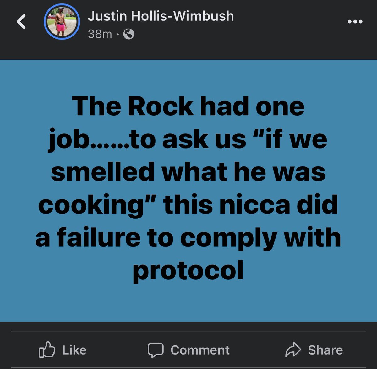 BodiiByDub's tweet photo. The Rock bullshittin 🤬🤬 https://t.co/OO5vOH4OMF