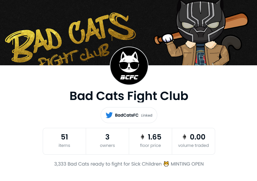 anoth71828's tweet photo. So we started 👀 #nft #nfts 
Few White List spots open 🚨

💸 Win 3 x MINTING ACCESS 
✅ RT &amp; Follow @BadCatsFC 
✅ Join Discord 

Winners in 6 hrs 😼 #LFG 
#NFTGiveaway #NFT #NFTCommumity #NFTCollection #nftcollectors #NFTdrop #NFTProject #NFTGame https://t.co/mHQQKwCHH2
