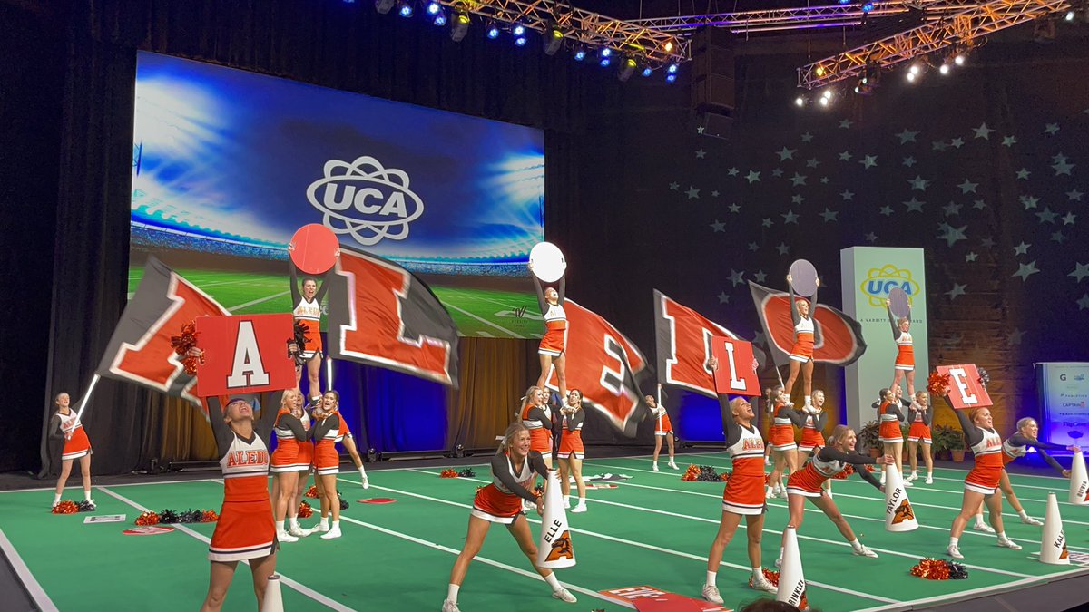Congrats to AHS Cheer on a 5th-place finish at Universal Cheerleaders Association high school nationals in the Super Varsity Division I Gameday division! 📣🙌 Your hard work paid off; we are so proud of you! <a href="/UCAupdates/">UCA</a> <a href="/BearcatsofAledo/">Aledo High School</a> 

#ucanationals #growinggreatness