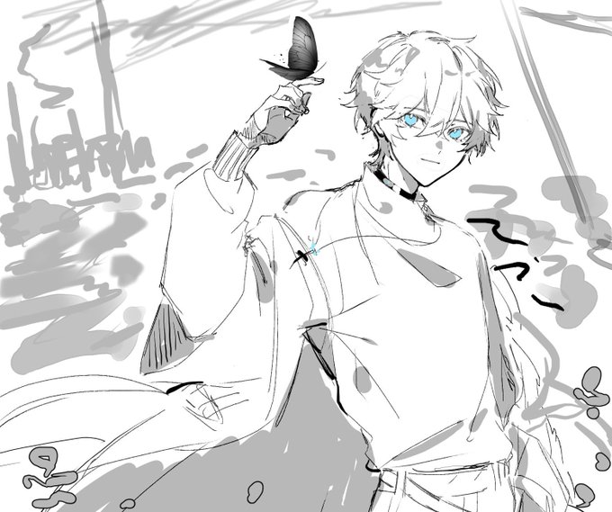 Warmup doodle of my oc (^ ^) 
