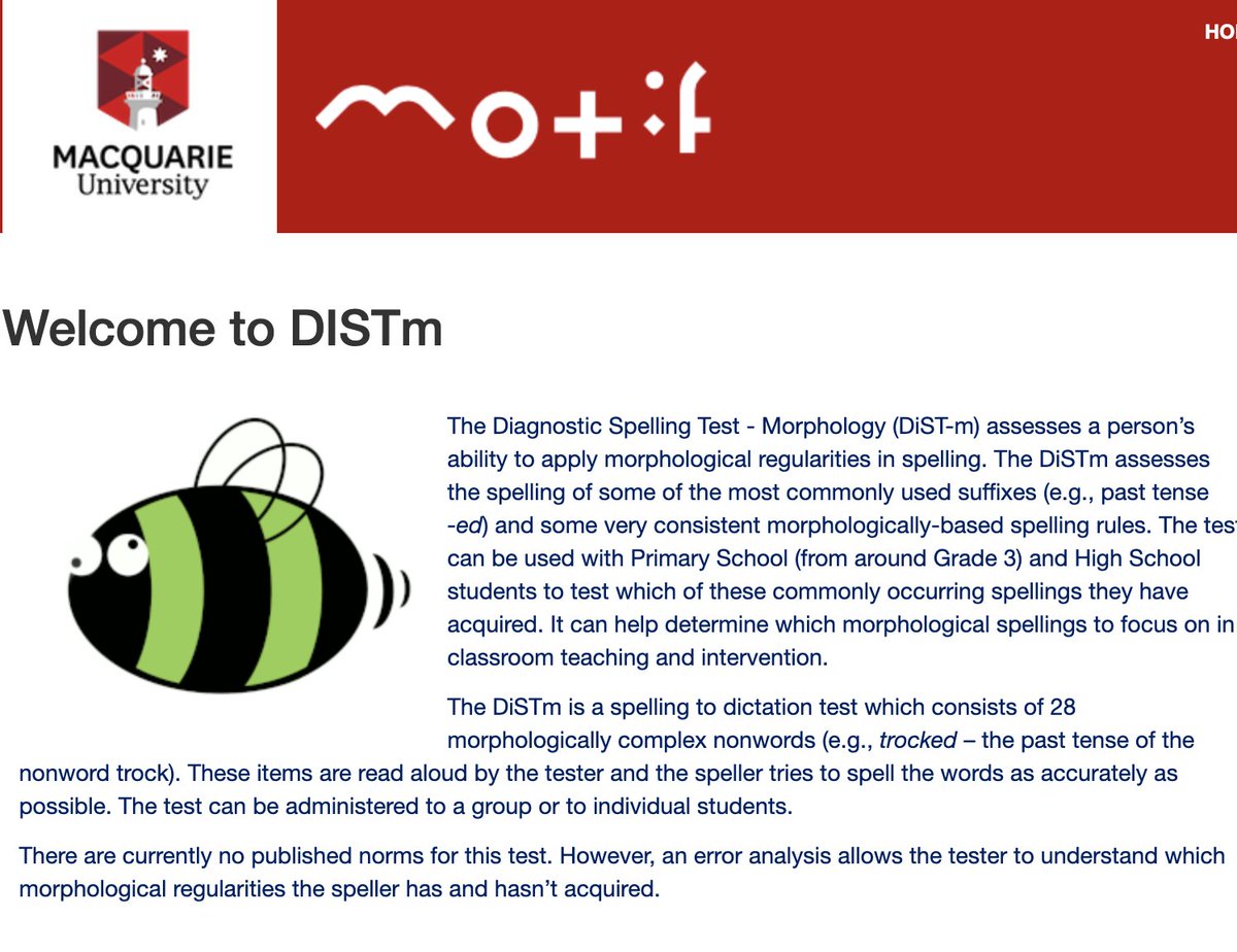 Saskia Kohnen (she/her/hers) (@saskiakohnen) on Twitter photo The *free* Diagnostic Spelling Test - morphology tinyurl.com/2p96zykm assesses the application of morphological spelling principles. We find it useful in our @MQreadingclinic interventions and use it in <a href="/MQCReading/">MQ Centre for Reading</a> research. <a href="/drerinbanales/">Erin Banales (she/her)</a> <a href="/dccolen/">Danielle Colenbrander</a> @NateCaruana Logo: @genxmac The *free* Diagnostic Spelling Test - morphology tinyurl.com/2p96zykm assesses the application of morphological spelling principles. We find it useful in our @MQreadingclinic interventions and use it in <a href="/MQCReading/">MQ Centre for Reading</a> research. <a href="/drerinbanales/">Erin Banales (she/her)</a> <a href="/dccolen/">Danielle Colenbrander</a> @NateCaruana Logo: @genxmac