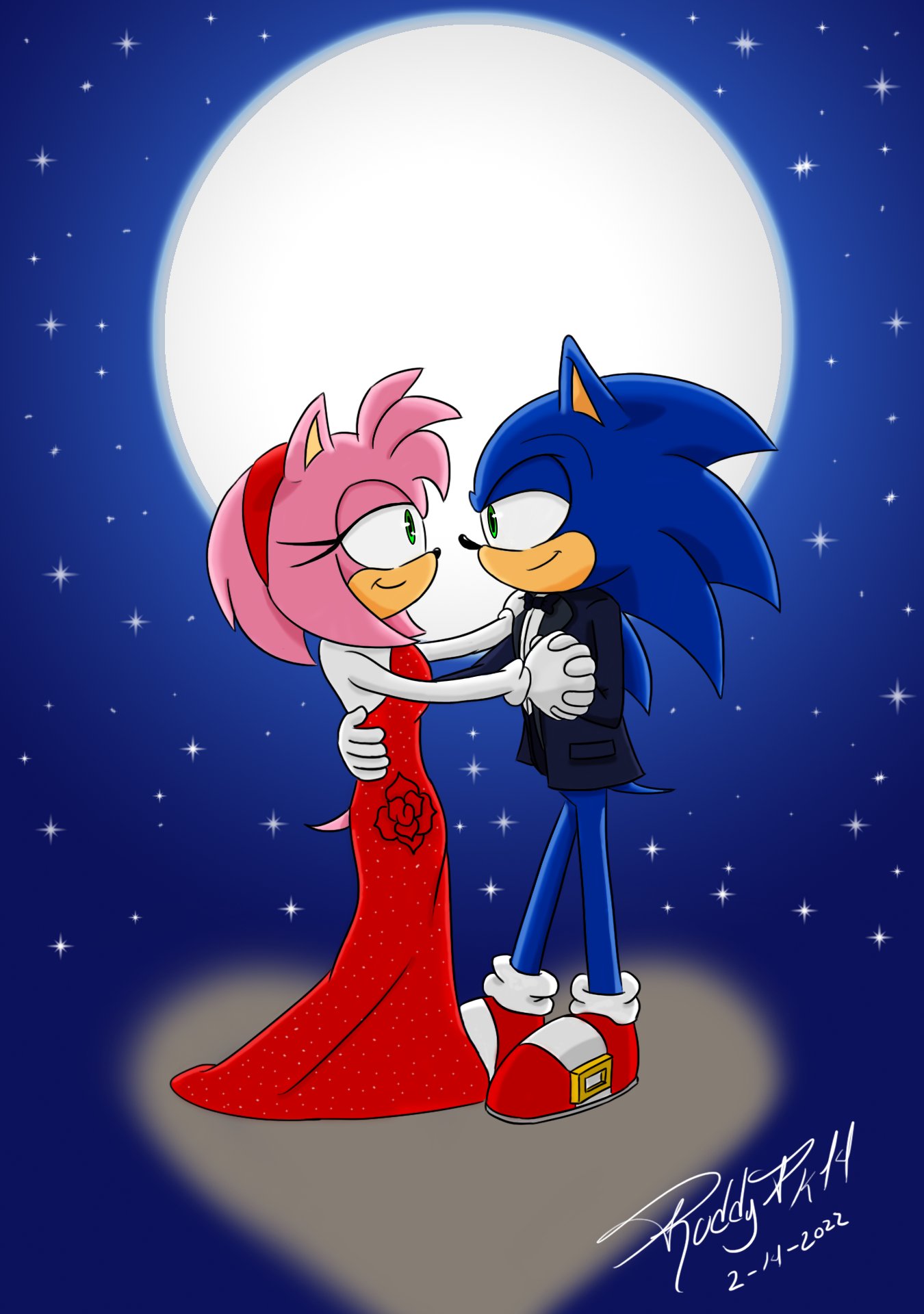 Sonic e Amy - KISSING IN THE MOONLIGHT 🌌 di @DrStarline