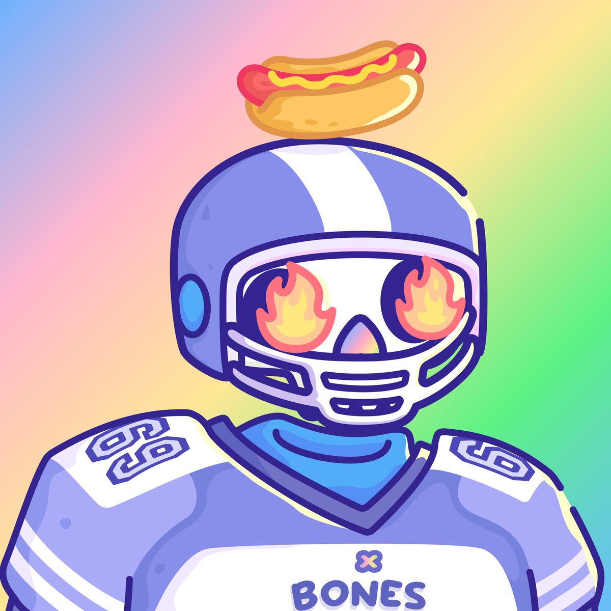 <a href="/TastyBonesNFT/">Tasty Bones ☠️</a> is suiting up and ready to go in for the second half 🏈

Who we playing for the Rams 🐏 or the Bengals 🐅