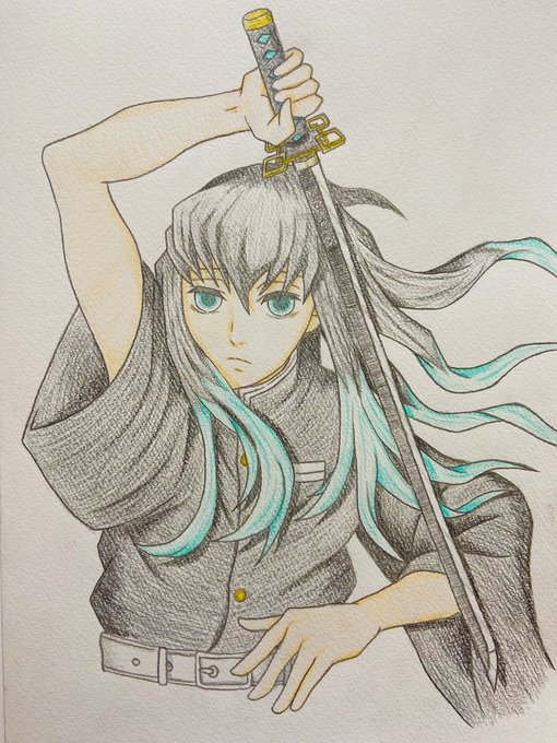 ケガタケシさんがTwitterに投稿した時透無一郎(鬼滅の刃)のイラスト。