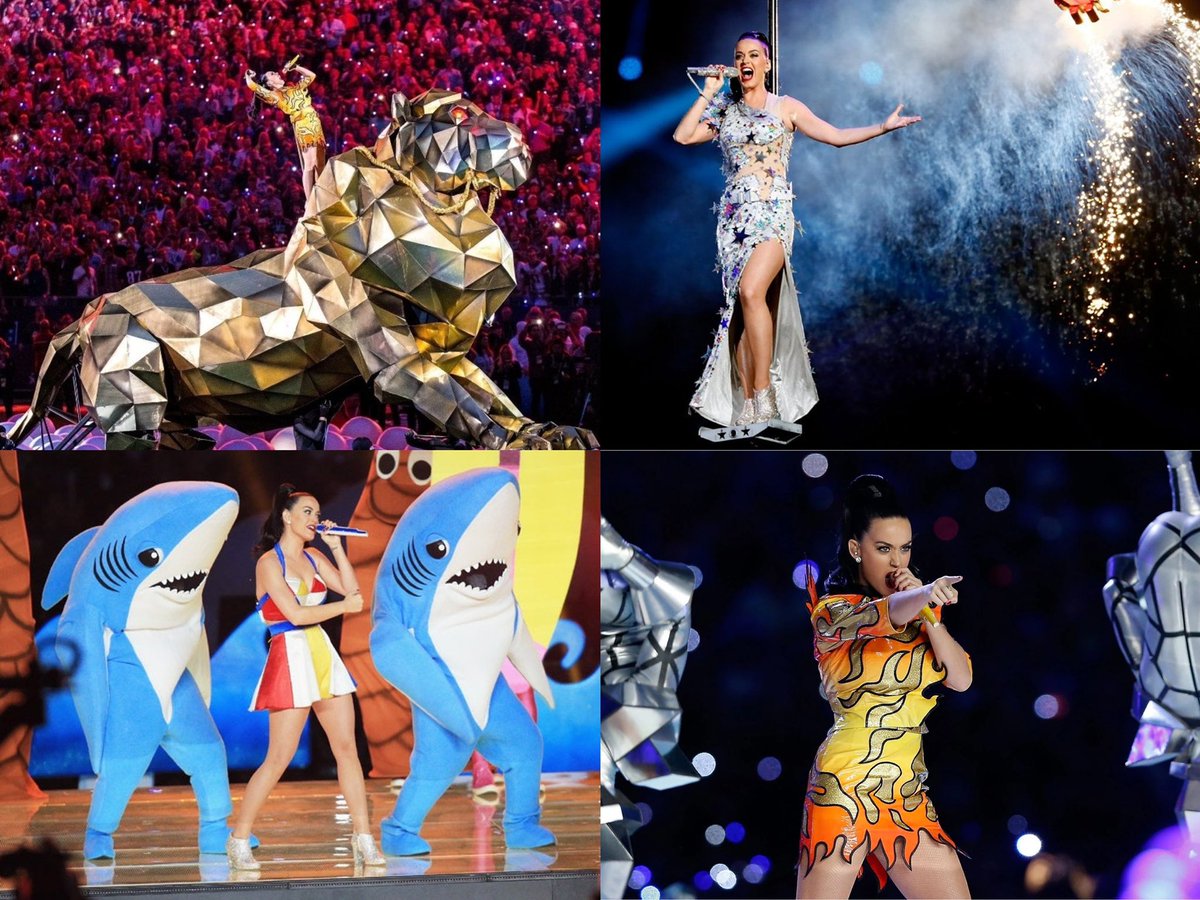 katypefact's tweet image. Otro año en el que nadie logró superar el nivel de iconicidad de este show de medio tiempo #HalfTimeShow #SuperBowl #KatyPerry Katy Perry