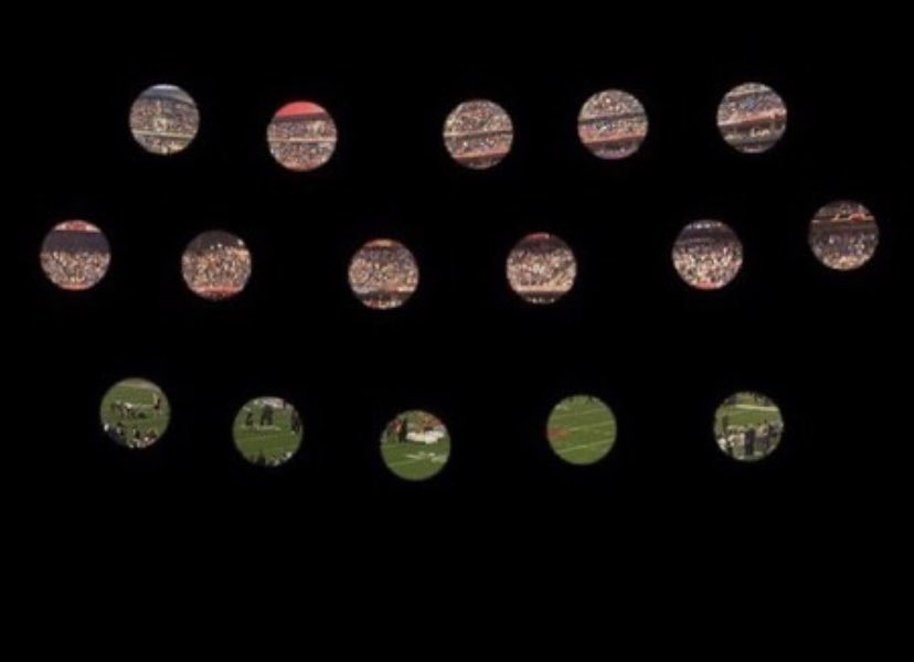 Ain’t no way Kanye paid 50k watch the Super Bowl like this #SuperBowl