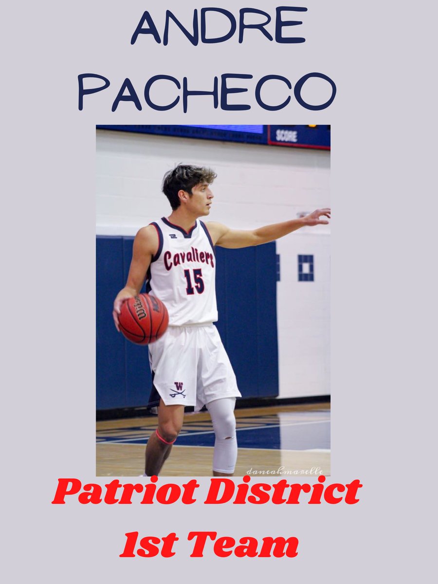 CGWBoysHoops's tweet photo. 2022 Guard Andre Pacheco was selected 1st Team All Patriot District for the 2nd year in a row.  One of the premier PG’s in Virginia!  Congrats Andre!  @Woodsonathletic @WTWoodsonHS https://t.co/wYRzvQBIIM