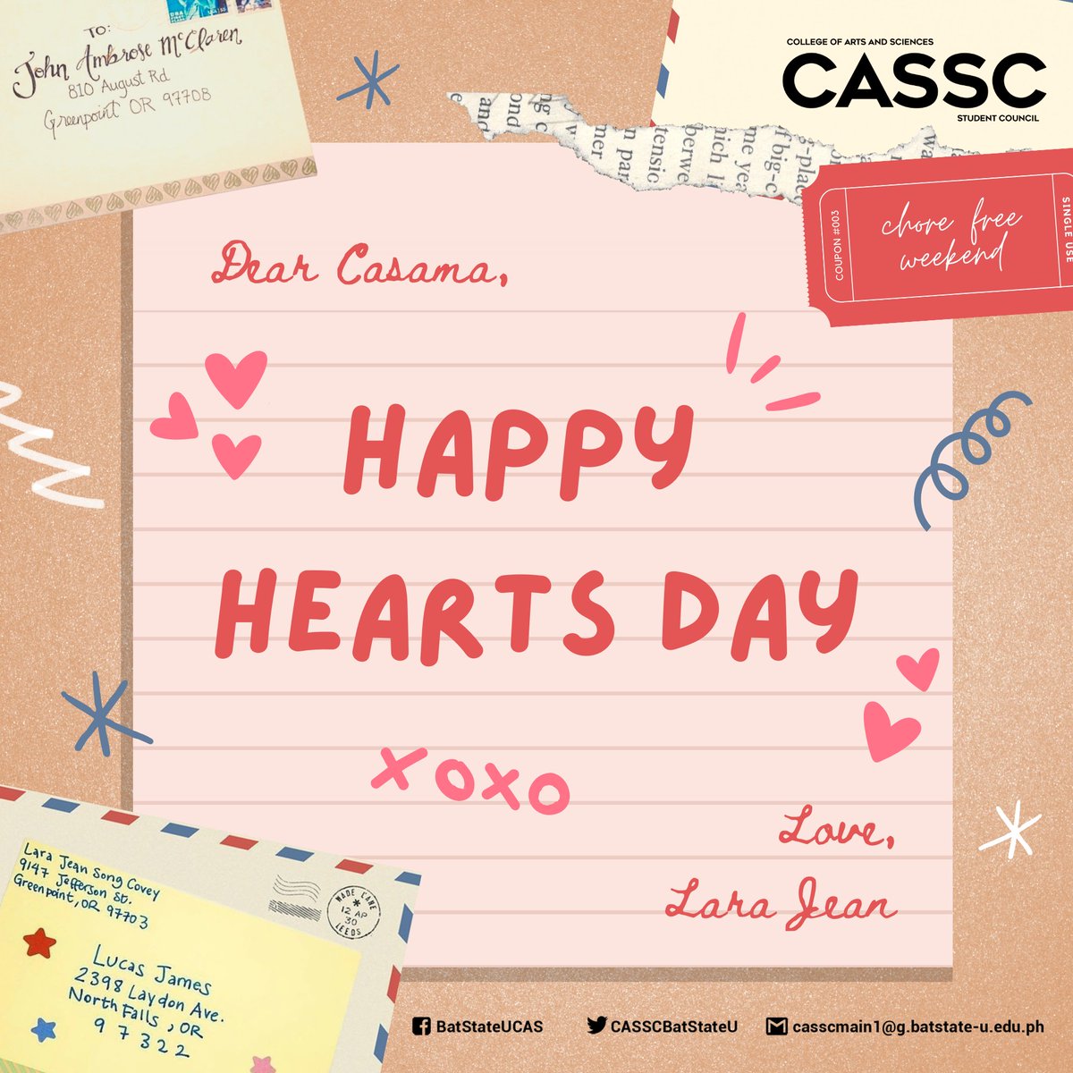 CASSCBatStateU's tweet photo. “The best love is the kind that awakens the soul; that makes us reach for more, that plants the fire in our hearts and brings peace to our minds.” – Noah from The Notebook

Happy Valentine's Day, CASama! Continue loving your hearts out. 

#LovingCASama 
#CASanggaNgBawatCASama https://t.co/KlDBe6qSKp