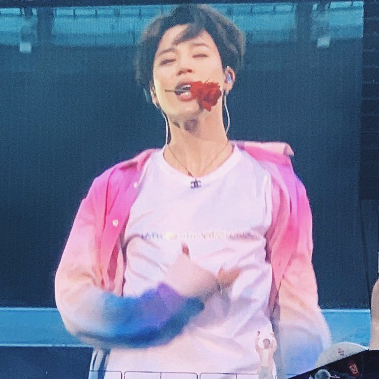 happy valentine’s day 🌹 and here’s a rose from jimin ♡