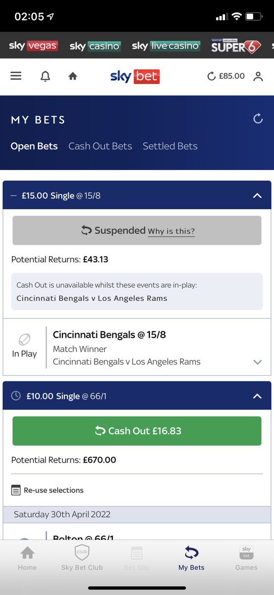RobBooth79's tweet photo. @SkyBet suspended for the last 30 minutes why? https://t.co/UdhhUMn7d0