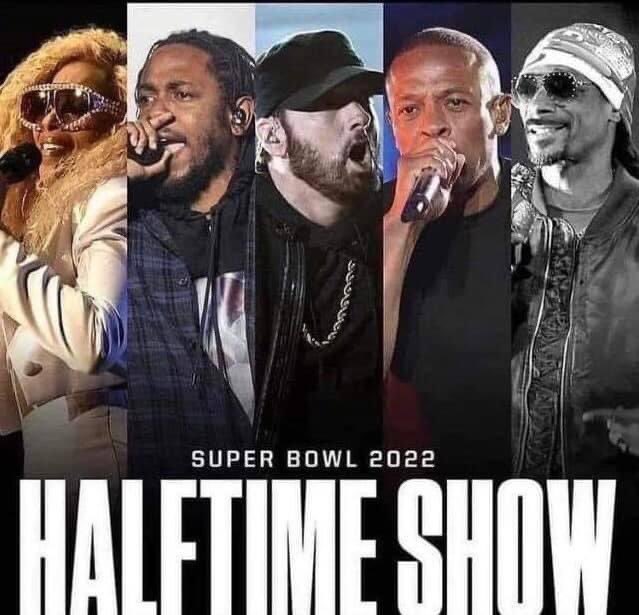 wemejia32's tweet photo. The best HTS!! 🏈♥️
Left wanting more…😬 like a one night stand!
J/K but dayyyuummmm
#LAGirl #WestCoastBaby #DrDre #Snoop #Eminem #KendrickLamar #dayuum #MaryJBlige #50cent #SuperBowl https://t.co/AcAJH85KxE