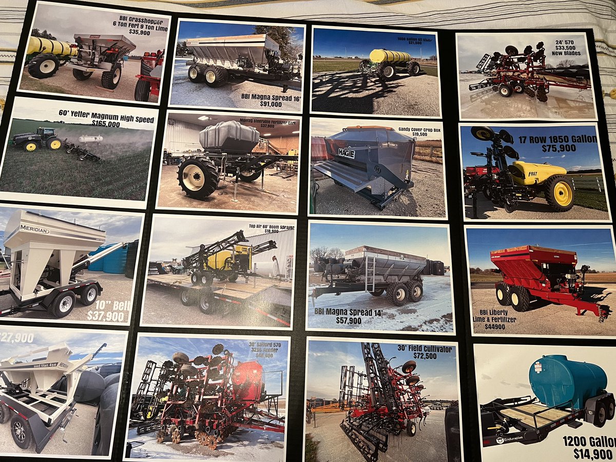 FennigEquip1's tweet photo. Got our inventory board put together for the farm show. We feel grateful to have enough to fill the board. But its not magic that we have stuff to sell, stick your neck out, take risks and order early
@KYNFMS https://t.co/nagEmLax2V