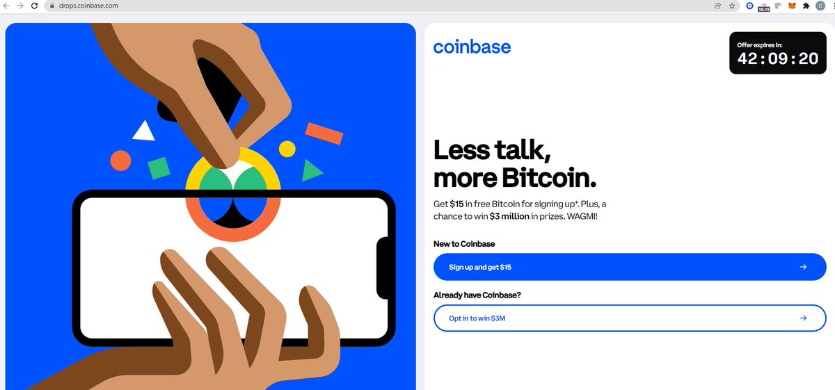 #coinbase #Bitcoin If you still haven't registered, hurry up!