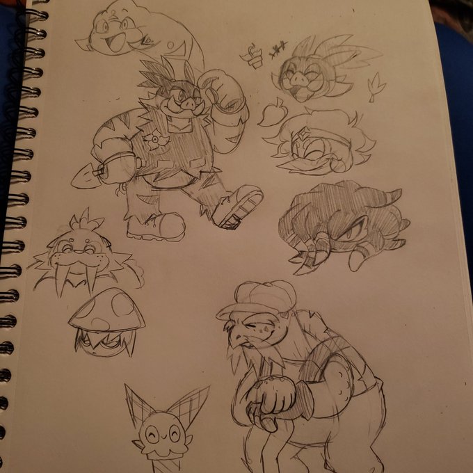 Drew a bunch of characters old and new that im probably not gonna do much with yet 
