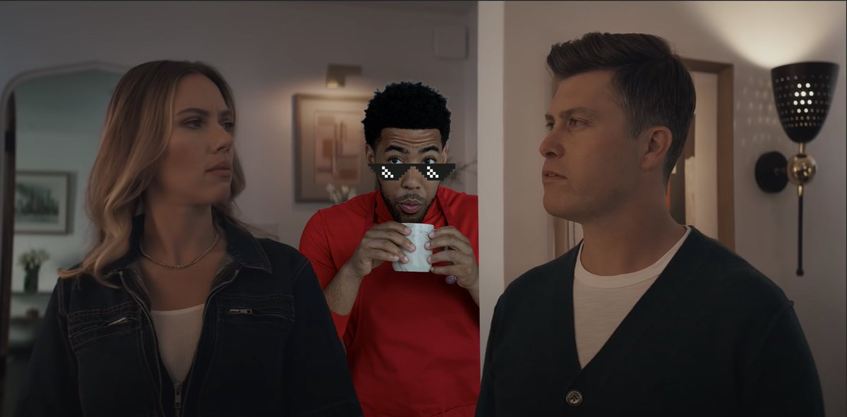 JakeStateFarm's tweet photo. @alexa99 can't hang, you'd NEVER catch me spilling tea like that #SuperBowl #AlexaMindReader https://t.co/CnDyjWsEhL