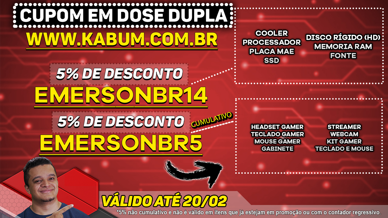 CUPOM DE DESCONTO KABUM! ABRIL 2022 🎮 25 CÓDIGOS PROMOCIONAIS +