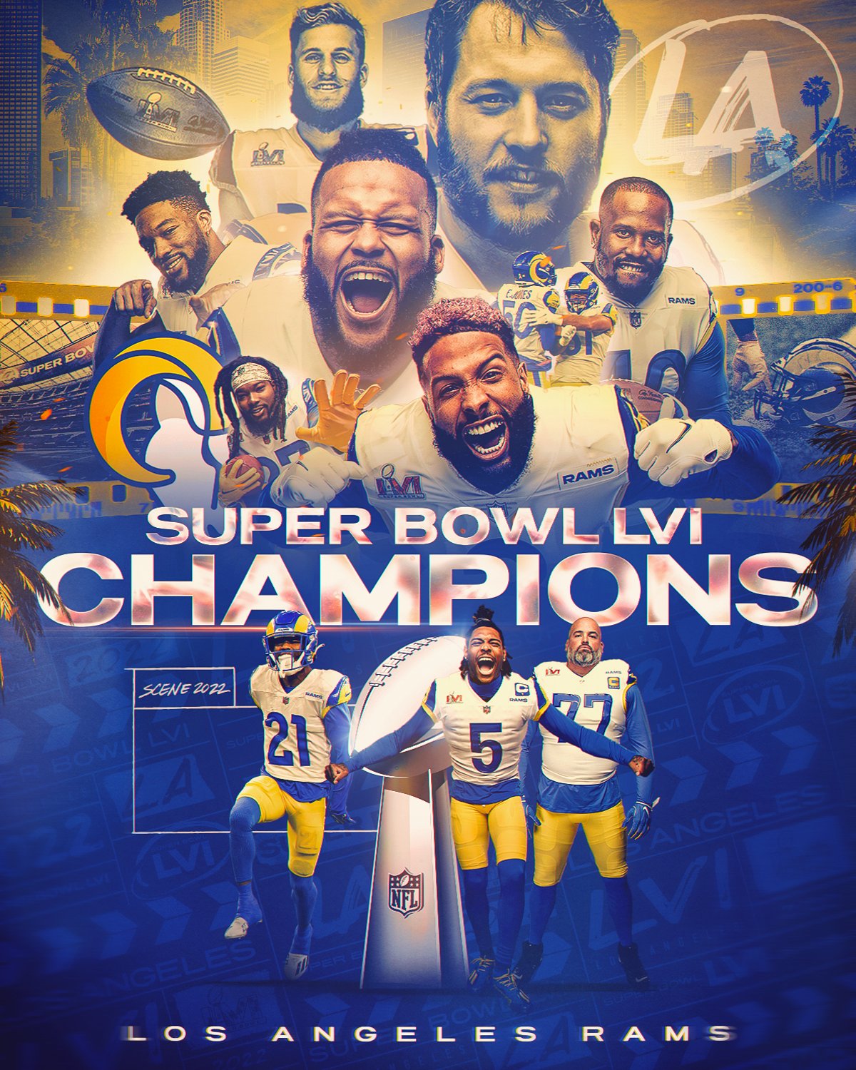 NFL on X: 'THE @RAMSNFL ARE SUPER BOWL LVI CHAMPIONS! #SBLVI #RAMSHOUSE   / X